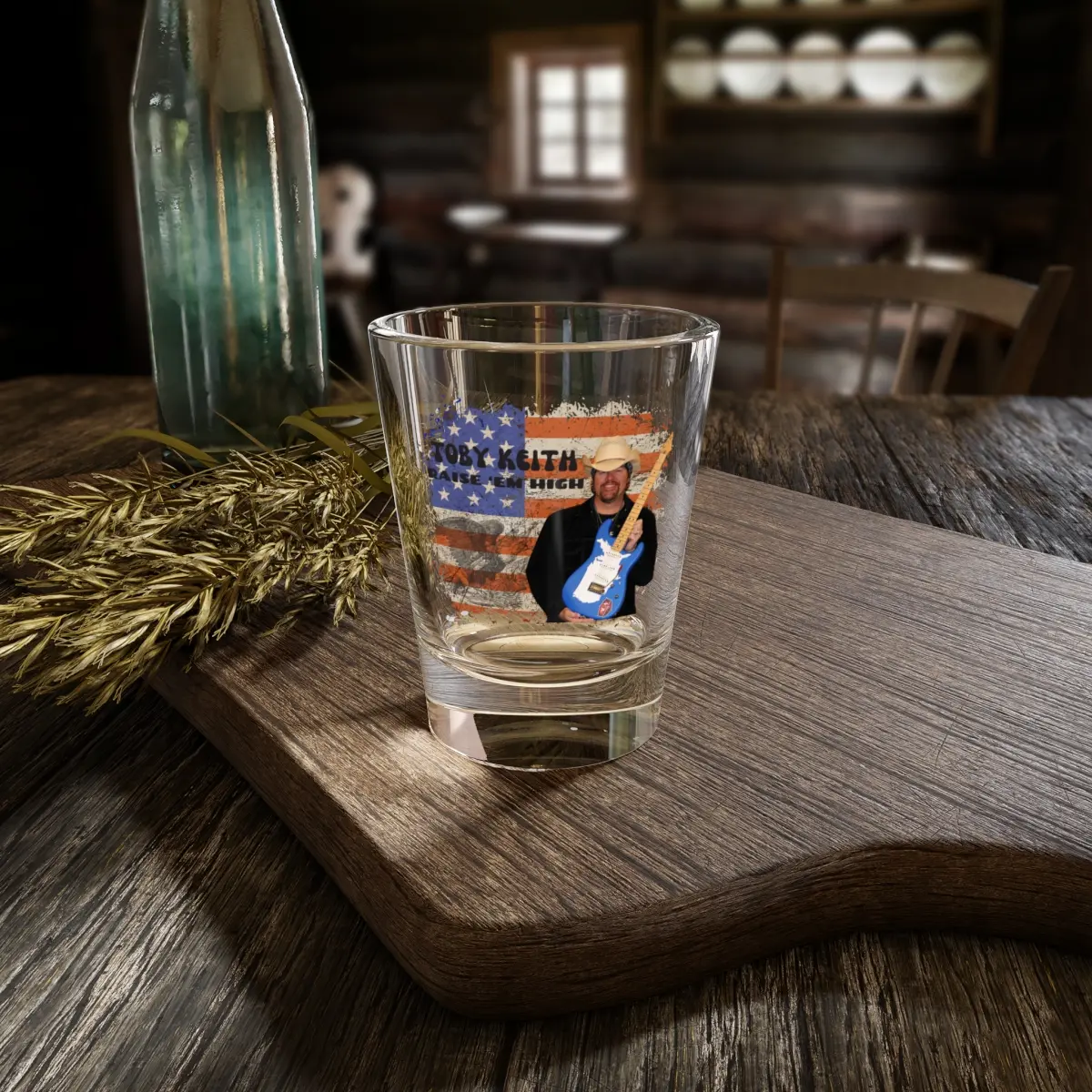 Toby Keith shot glass Memorial GIFT tribute to honor Toby Keith Country music lovers gift keepsake raise them high country music Shot Glass