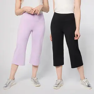 Joy Mangano Joy Performance Luxe Buttersoft Buy One, Get One Wide Leg Capris