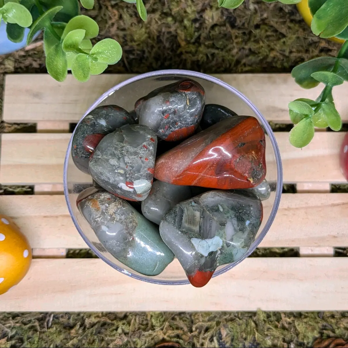 African Bloodstone Tumbles - Natural Stone for Healing and Meditation