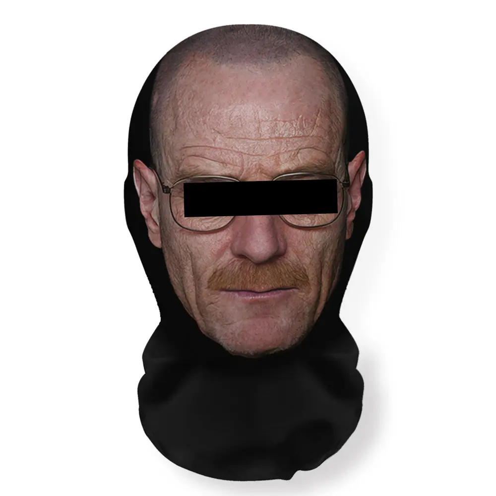 1Pack- Realistic 3D Mesh Celebrity Face Mask and Headpiece, Breathable Ultra-Fine Fiber Material, Super-Stretch Fit Design, Funny COSPLAY Prop, Novelty Mask for Costume Parties, Halloween, and Cosplay Events, etc
