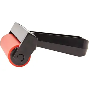 Rubber Brayer for Printmaking, Scrapbooking, Paper Crafts, Home Decor & More - 4 Inches, Red & Black