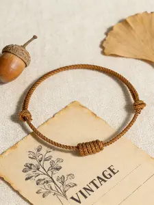 Minimalist Rope Bracelet Handmade Adjustable Sliding Cord, Lucky, Unisex Casual Wear, 5 Colors Available, Casual Trendy Jewelry