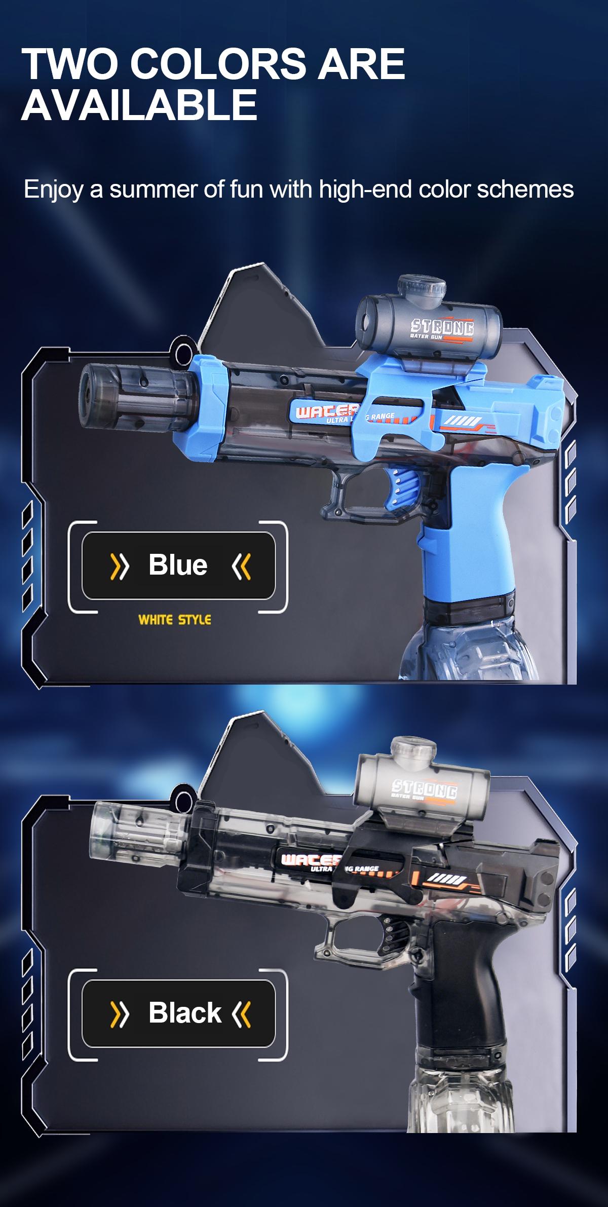 Electric Water Gun,Squirt Gun withLED Light,Rechargeable BatteryPowered ,Large Capacity Tank,WaterBlaster28-32 Ft Range, for Outdoor Pool BeachBattle Playsummer outdoor pool partybackyard game