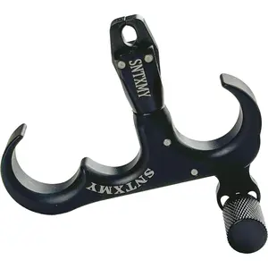 SNTXMY 360° Rotatable Bow Release Compound Bow Black 3-Finger Thumb Release for Bow Hunting Archery Release Aid for Youth & Adult Outdoor
