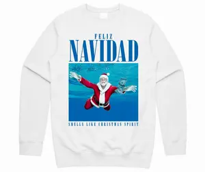 Feliz Navidad Album Art Christmas Jumper Sweater Sweatshirt Funny Rock Band Music Santa Gift Idea