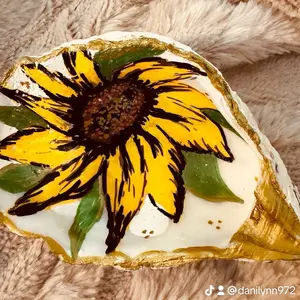 Hand Painted Oyster Shell Jewelry Holder for Home Organization jewelry box