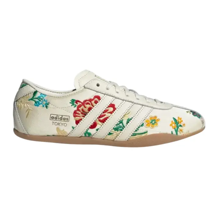 Adidas Tokyo Cream White Floral Embroidery Women's Sneakers JQ1687 Trainers  Ballet Dance Fashion Running Walking Shoes Sports Athletic Casual Closed  Footwear - TikTok Shop