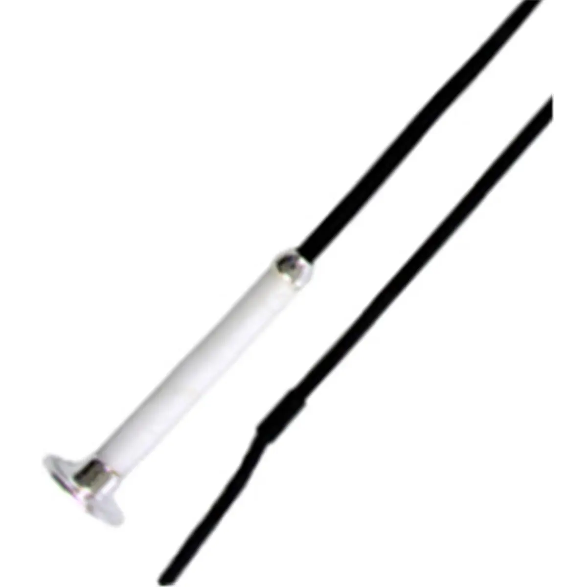 Jacks 1541-36 36 in. Dressage Whip with White Leather Covered Grip Handle - Black