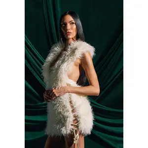 CALL ME CRAZY FUR MINI DRESS