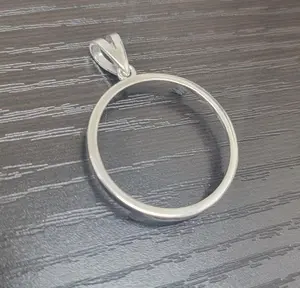 Sterling Silver Bezel Susan B Anthony Sacagawea 27 mm Coin Prong Back Round Edge