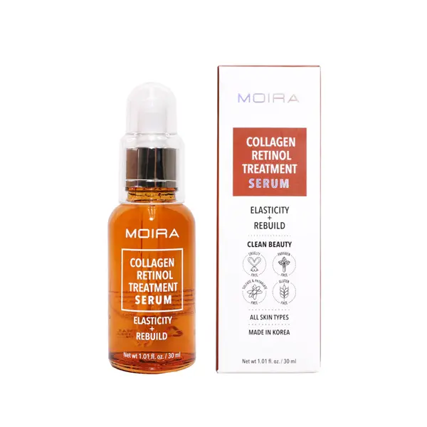 MOIRA Collagen Retinol Treatment Serum with Hyaluronic Acid & Centella, Hydrating Firming Facial Skin Care for All Skin Types, 30ml