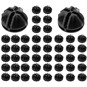 50Pcs Black Wire Cube Plastic Connector for Modular Closet Storage Organizer Wire Grid Cube Organizer and Wire Shelving