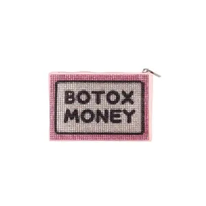 Ladies Rhinestone Botox Money Themed Coined Purse