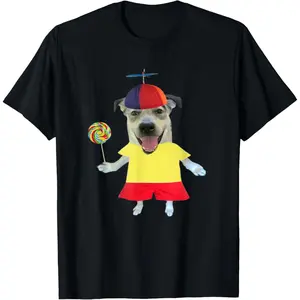 funny silly dog with lollipop meme T-Shirt