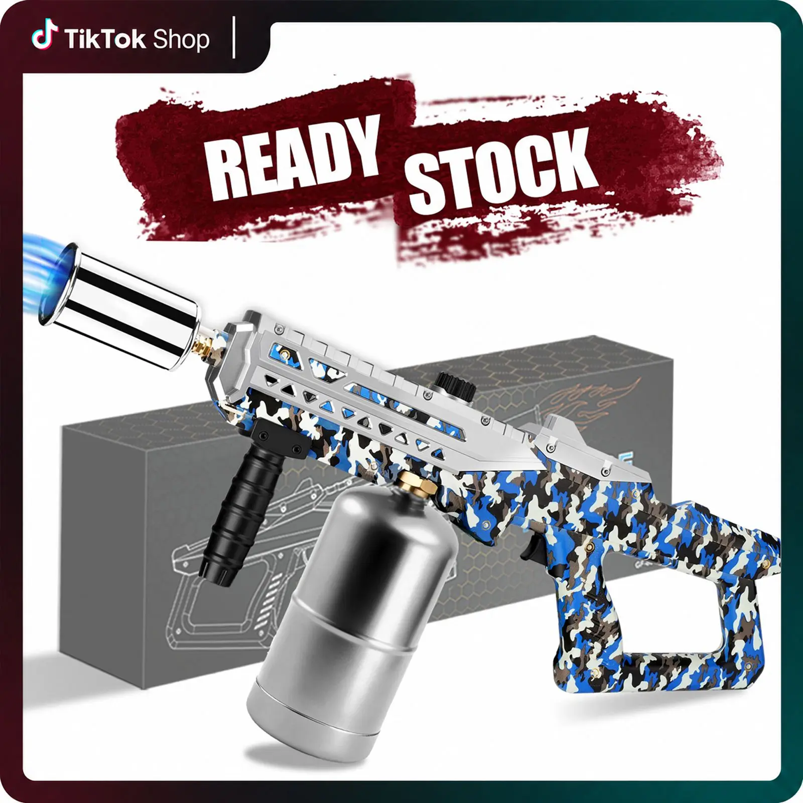 Powerful Propane Torch Gun, Flamethrower With Adjustable Flame, High Heat Output Blow Torch for Campfire, Fire Pit Starter, Fun Gift (Propane Tank Not Included)
