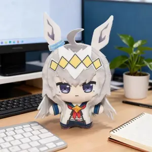Blue Archive Azusa Plush Shirasu Azusa Cute Chibi Anime Plushie Soft Stuffed Doll Collectible Toy Gift