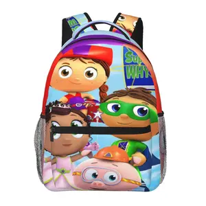 Large capacity Super why Travel Backpack Sturdy Laptop Superwhy Carry On Backpacks Super why! Anime Backpack Cute Cartoon Funny Casual Daypack  Business Work Bag for Back to School, anniversary and holiday gift