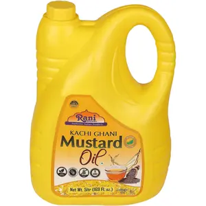 Rani Mustard Oil (Kachi Ghani) 169 Ounce (5 Liter) NON-GMO | Gluten Free | Kosher | Vegan | 100% Natural