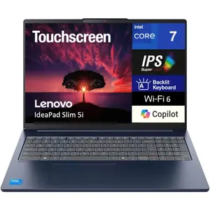 Lenovo IdeaPad Slim 5i HIGH PERFORMANCE Copilot Laptop 16" Touchscreen IPS WUXGA Display (Intel Core 7 240H, 32GB DDR5, 1TB M.2 PCIe SSD, Backlit Keyboard, WiFi 6, 1080p+IR Webcam, Win 11 Home)