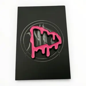 Pink Drip Hat Logo Enamel Pin – Streetwear Fitted Hat Accessory