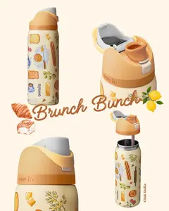 Owala New Color Drop Brunch 32oz Freesip Stainless Steel Water Bottle, 24-hour cold, Daily Use For Work Or School, Gift For Her