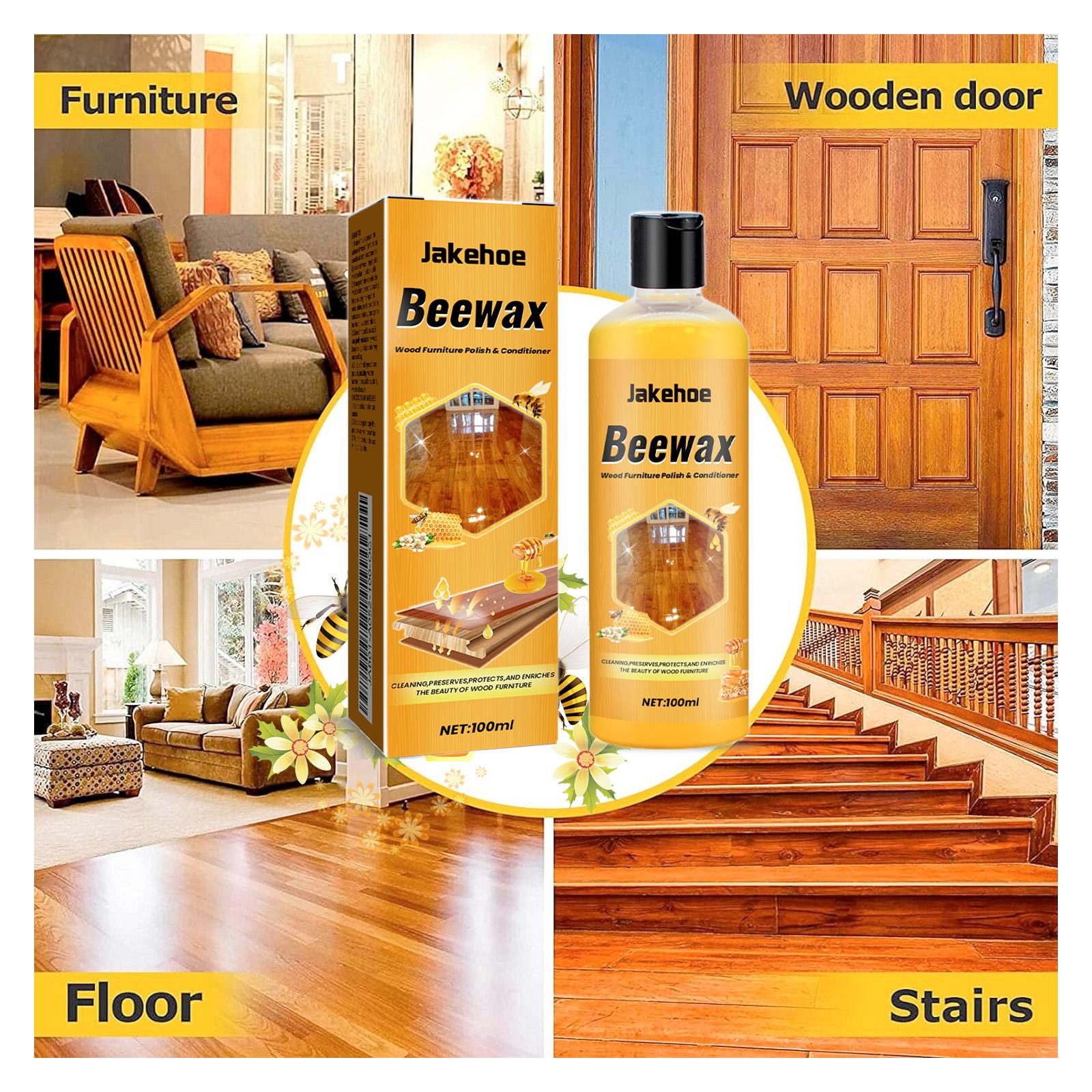 Jakehoe16  Beeswax Wood Polish Spray – Natural, Non-Greasy Formula for a High-Gloss Shine & Superior Surface Protection