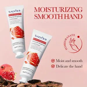 5pcs Pomegranate Hand Cream, Moisturizing Hydrating, Non-Greasy, for Dry Cracked Hands, Travel Essential Small Tube Pack
