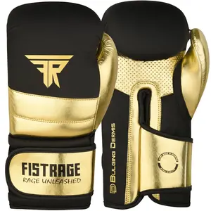 FISTRAGE Boxing Gloves Metallic Leather MMA Training Muay Thai Kick Boxing Sparring Heavy Bag Workout Glove Mitts for Men & Women boxingequipment aztec  stone