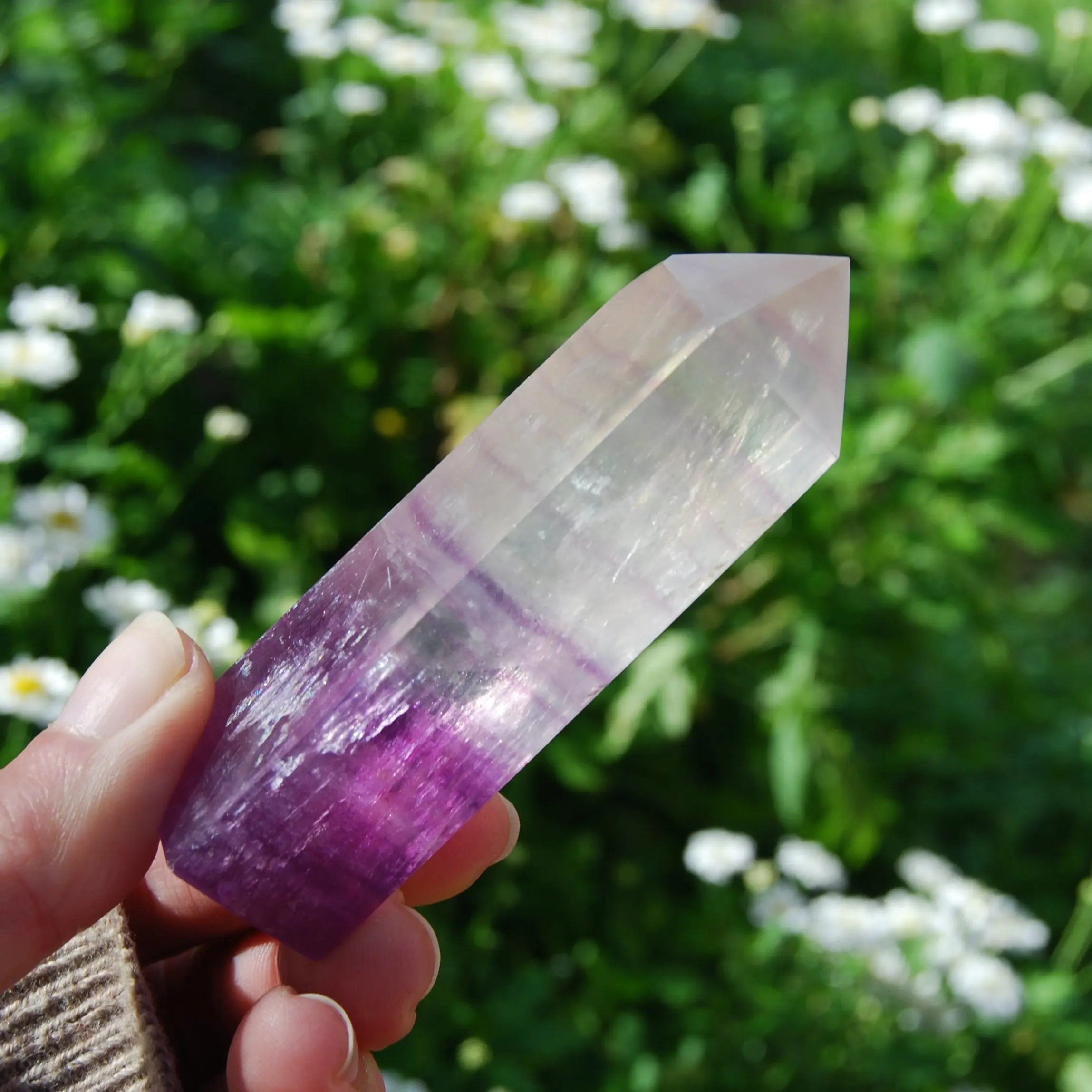 3.5in Magenta Purple Fluorite Crystal Tower