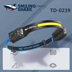 Smilingshark Multi-Function Headlamp (TD-0239) - ABS+Silicone Construction, 1200 mAh Built-In Battery, Magnetic Clip Design, Ergo Band, Camping Use, for Camping & Hiking Front Illumination