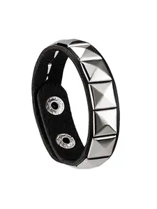 Punk Style Studded Decor Bracelet, Fashionable PU Leather Bracelet for Men & Women, Trendy All-match & Exquisite Jewelry Gifts for Birthday Gift, Fashion Cool Accessories