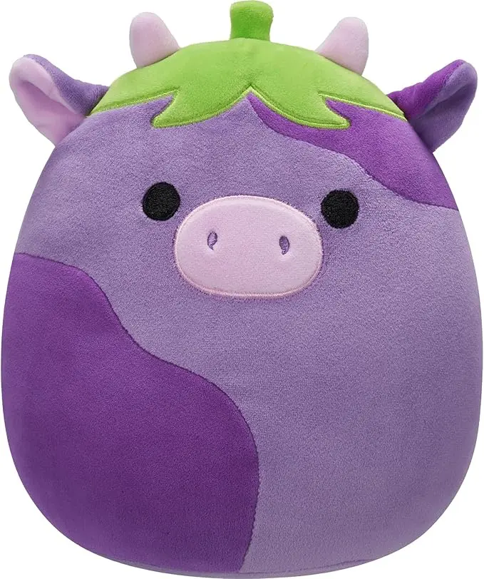 Original 8in Frederick The Eggplant Cow – Official Jazwares Plush (Little) – FASTSHIPPING