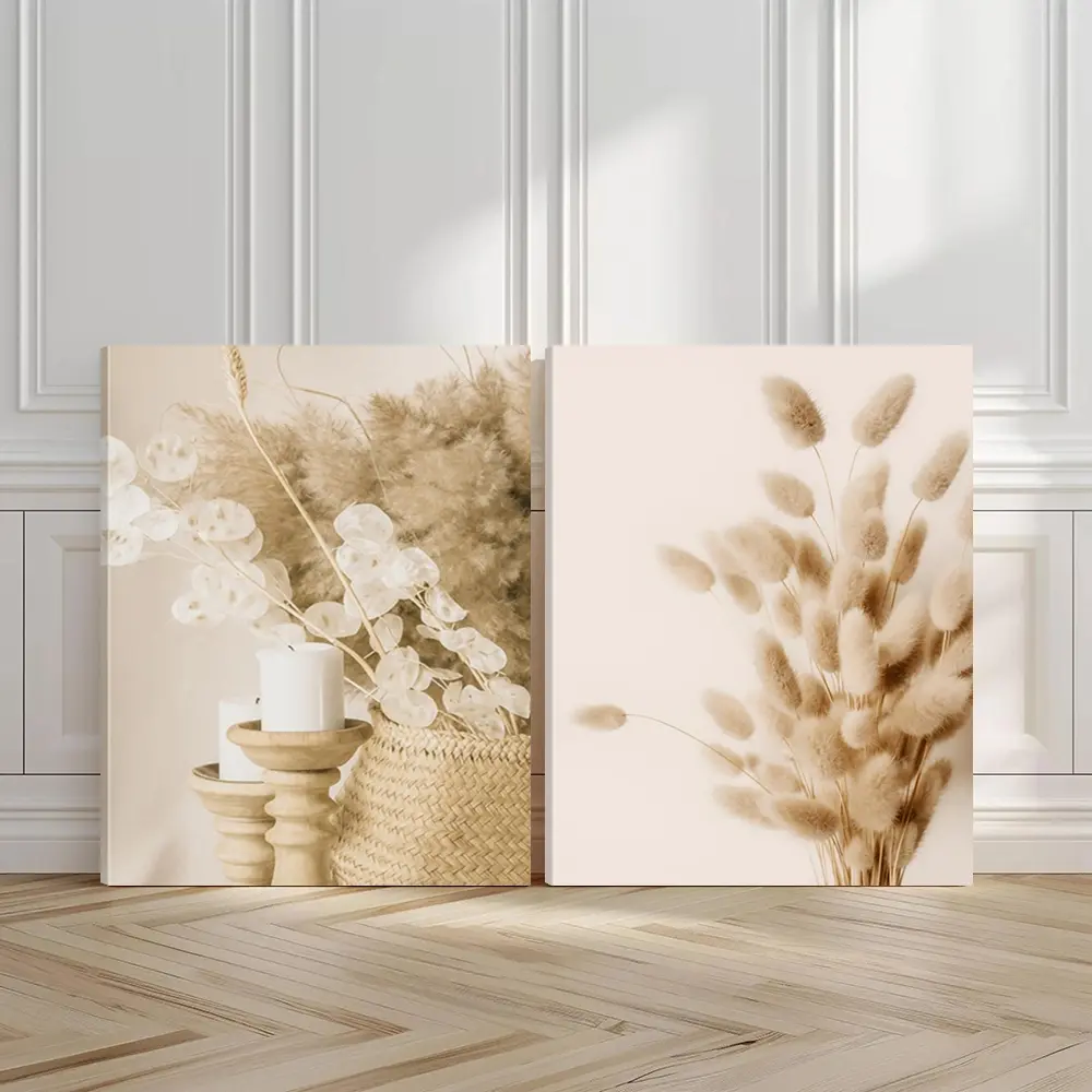 2pcs Soft Textures Wall Art, Earthy Tones Poster, Minimalist Style Art Prints, Nature Inspired Home Decor, Modern Wall Paintings, Minimalist Canvas Posters Wall Arts, Decor for Living Room, Restaurant, Kitchen, Bedroom, Housewarming Gift, With Frame