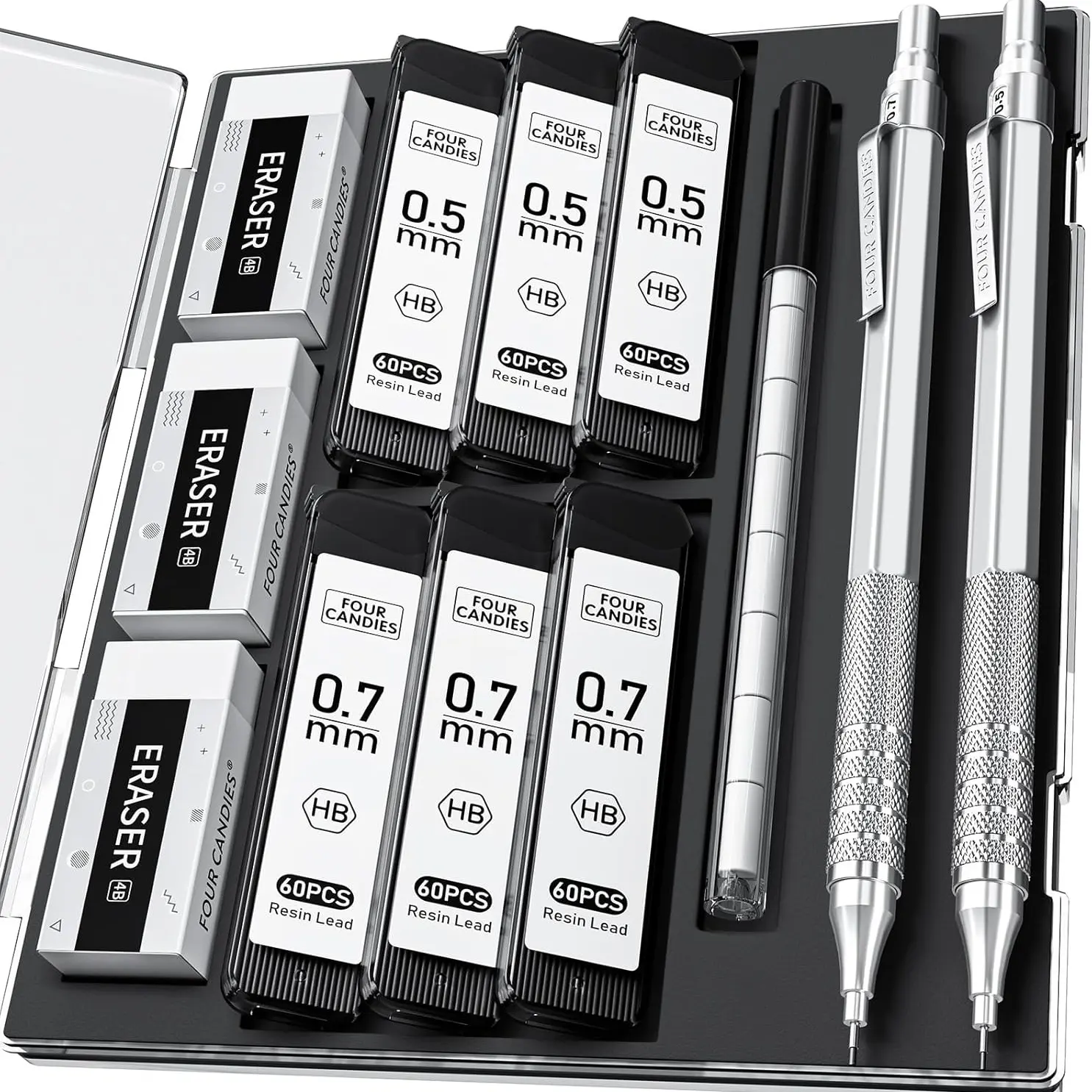 2PCS/Mechanical Pencils 0.5&0.7mm