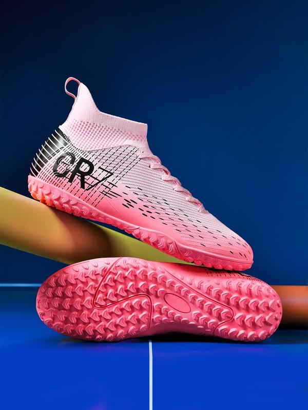 New men's game training boots Non-slip AG cleats Football boots Adult breathable high-top soccer shoes Couple outdoor professional football shoes Lawn light classic black sports soccer cleats Football Field Boots