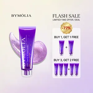 BYMOLIA Whitening Toothpaste Gentle Purple Formula - Fluoride-Free Enamel Repair - Anti-Plaque Oral Care - Color Corrector for Coffee & Tea Stains - Mint Flavor for Long-Lasting Fresh Breath