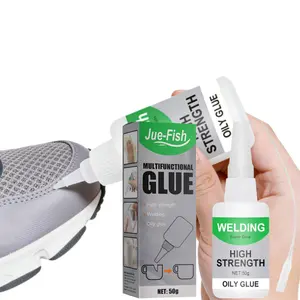 Jue-Fish Universal Adhesive Gel, Fast-Drying Strong Bond for Plastic Wood Ceramic Shoes Repair, High-Quality 100g Pack of 2