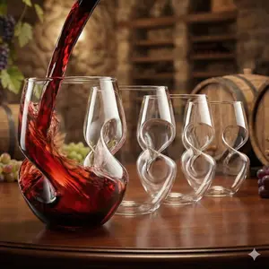 Elegant Red Wine Glass 16oz Ideal for Parties Weddings Gatherings Reusable Durable Gift Ready Drinkware Perfect for Special Occasions