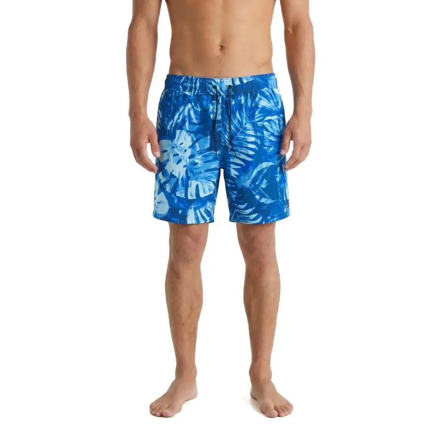 Spyder Men's 7" Patchwork Palm Print Swim Volley Shorts