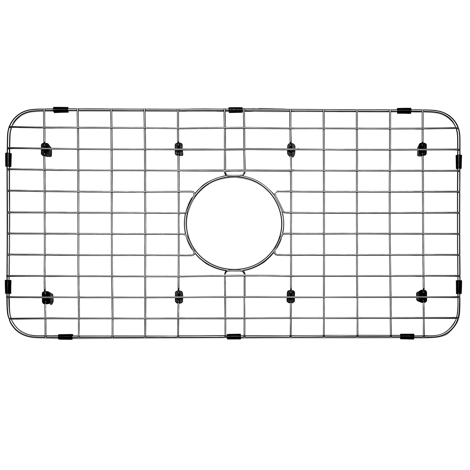 Serene Valley Sink Bottom Grid 24-1/8" x 12-5/8", Centered Drain with Corner Radius 1-1/2", Sink Protector NLW2412C