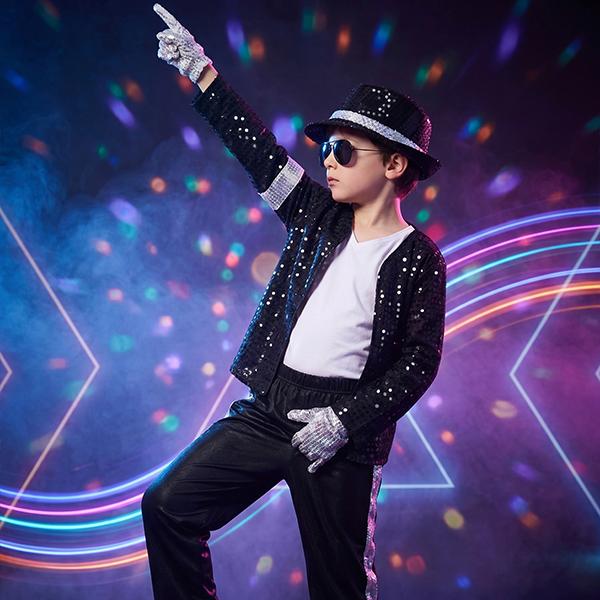 Boys' 80s-90s Pop Dance Costume Full Set - Polyester Sequins Criss Cross Striped T-Shirt & Pants, Sunglasses Included, Costumes with Accessories for Halloween, Cosplay Gear, 4-5/13-14Y Halloween Aesthetic Outfit Boys' 80s-90s Pop Dance Costume Full Set - Polyester Sequins Criss Cross Striped T-Shirt & Pants, Sunglasses Included, Costumes with Accessories for Halloween, Cosplay Gear, 4-5/13-14Y Halloween Aesthetic Outfit