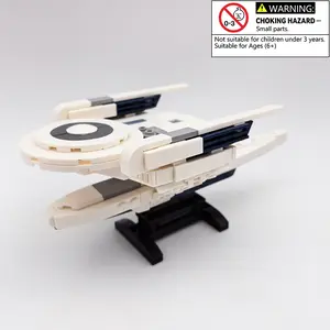 Galactic Voyager Starship Building Blocks Stem Construction Set 262pcs with Display Stand Spaceship Model Kit STEM Toy Holiday Gift Box Packaging Age 6+