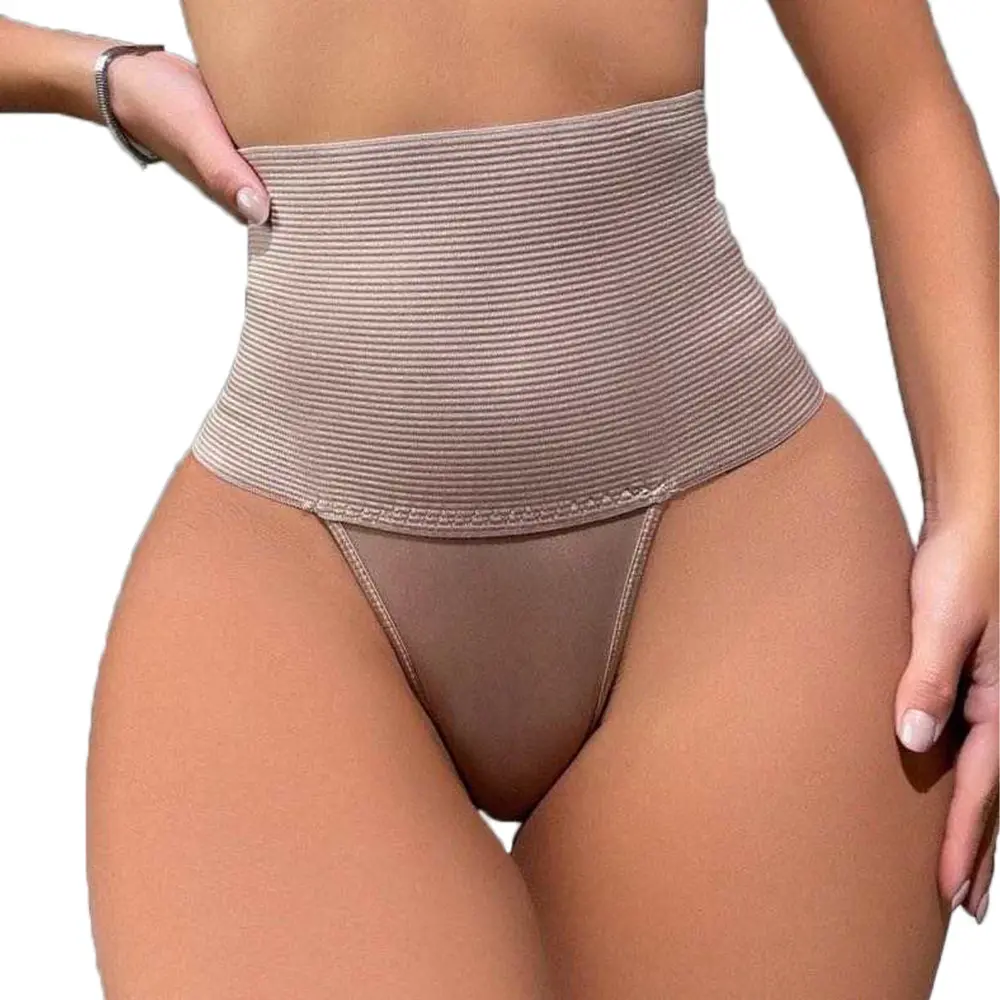 Women High Waist Shaper Thong Panty Shapewear Waist Cincher Girdle Tummy Control Underwear Panties Sexy Thongs Shaping Panty