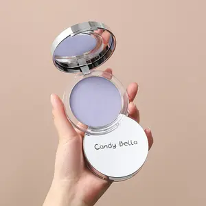 Candy Bella Oil Control Setting Powder-Free Powder Compact Lightweight Breathable Light Coverage Long-Lasting Blurring Loose Powder Purple