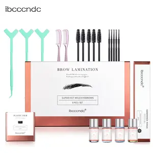 Eyebrow Waxing & Dye Kit, 9-Piece Set for Natural Eyebrows, Essential Euro Makeup Tools, Complete Configuration, Must-Have Beauty Essentials