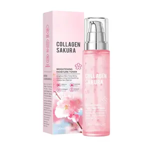 Collagen Sakura Brightening Moisture Toner 100ml - Hydrate & Brighten Skin Tone with Collagen Cherry Blossom Extract for Daily Skincare Routine