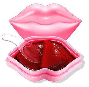 20Pcs Moisturizing/Plumping Lip Mask, Restores Moisture Mask for Dry Lips and Lines Overnight Care, Gel Treatment Masks ​ (Pink)