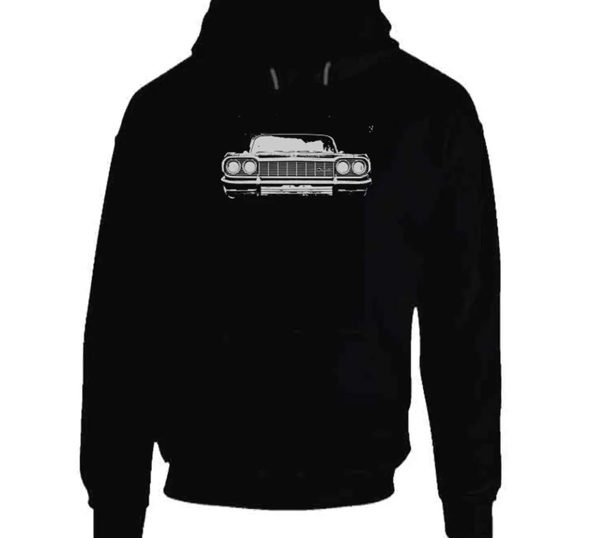 Impala SS 1964 Grill Dark Black Silhouette T Shirt Sweatshirt Hoodie, Car Enthusiast and Fans Gift
