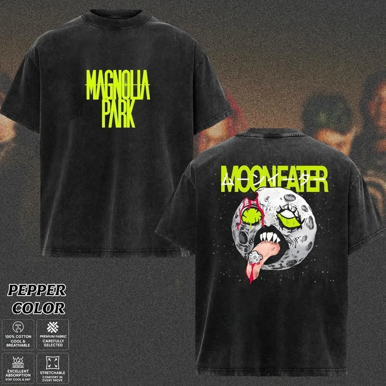 Magnolia Park MP Band T-Shirt , Dark Alternative Pop Punk Graphic Tee, Vampire Goth Emo Rock Shirt, Red Moon Cyber Horror Aesthetic Merch, Gift for Magnolia Park Fans, Unisex Merch for Men & Women CB4