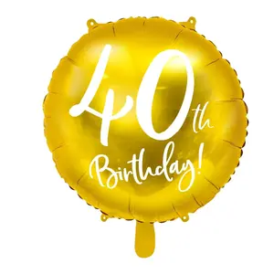 40TH BIRTHDAY GOLD FOIL BALLOON